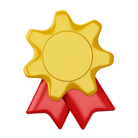 Medalha de distintivo de estrela  3D Icon