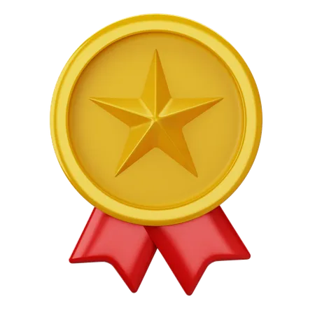 Medalha de distintivo de estrela  3D Icon