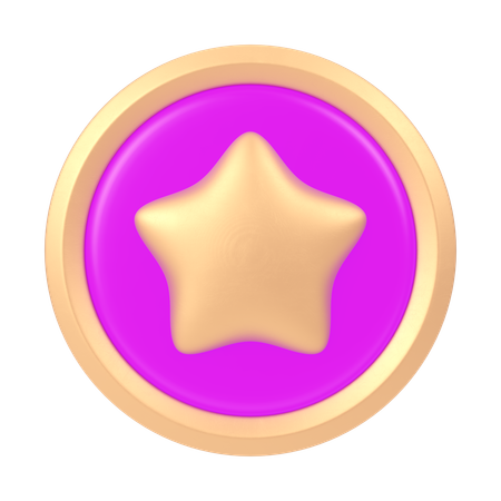 Distintivo de estrela  3D Icon