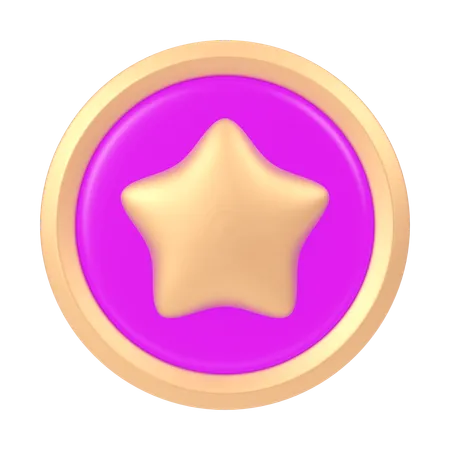 Distintivo de estrela  3D Icon