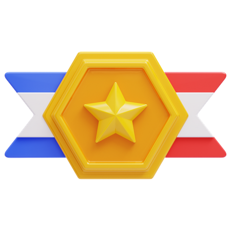 Distintivo de estrela  3D Icon