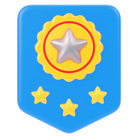 Distintivo de estrela  3D Icon