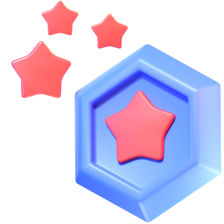 Distintivo de estrela  3D Icon