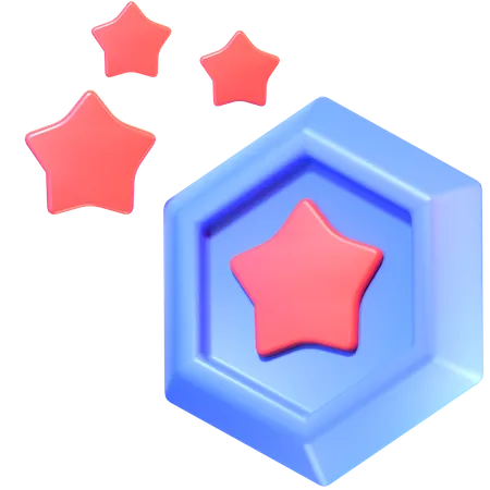 Distintivo de estrela  3D Icon