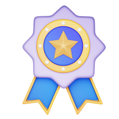 Distintivo de estrela de conquista  3D Icon