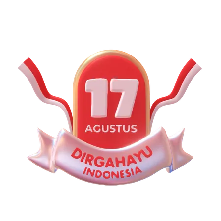 Distintivo da Indonésia  3D Icon
