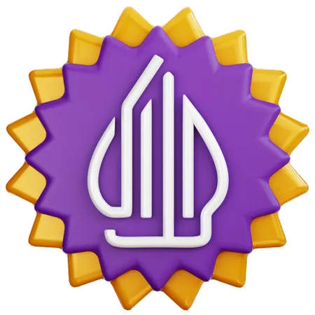 Emblema do logotipo halal  3D Icon