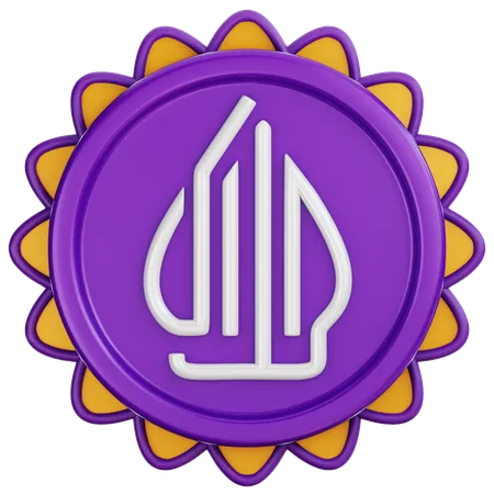 Emblema do logotipo halal  3D Icon