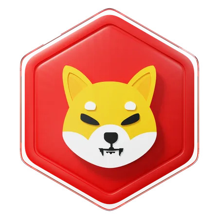 Distintivo Shiba Inu (SHIB)  3D Icon