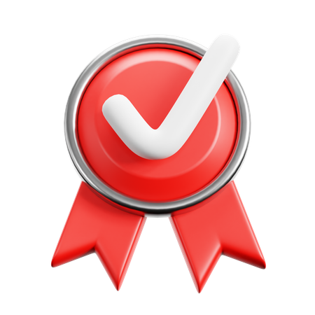 Distintivo vermelho  3D Icon