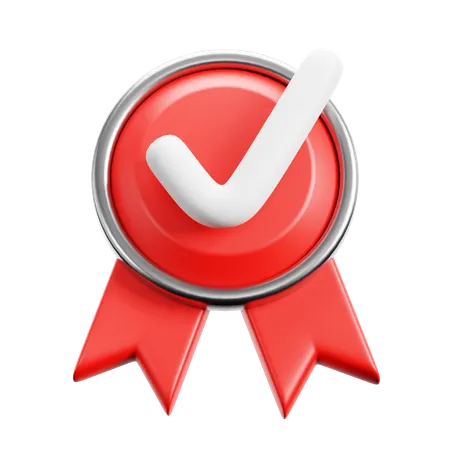 Distintivo vermelho  3D Icon