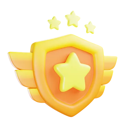 Emblème trois étoiles  3D Icon