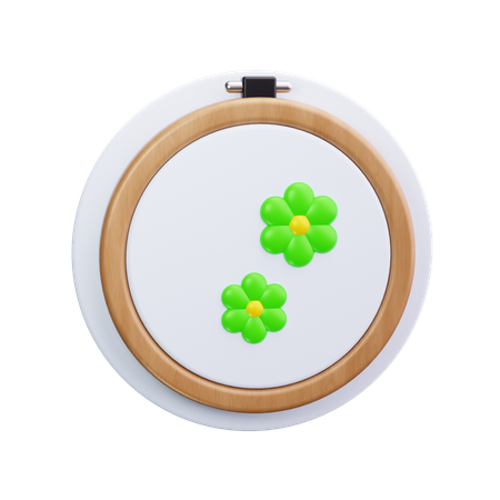 刺繍枠  3D Icon