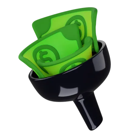 Embudo de dinero  3D Icon