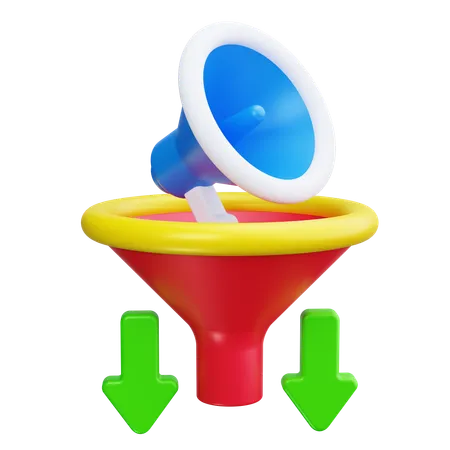 Embudo de marketing  3D Icon