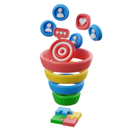 Embudo de marketing  3D Icon