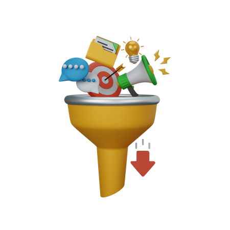 Embudo de marketing  3D Icon