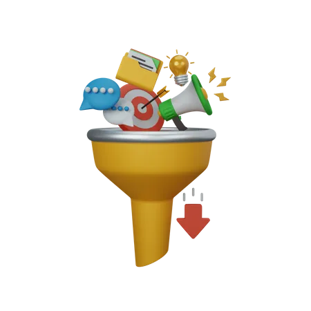 Embudo de marketing  3D Icon