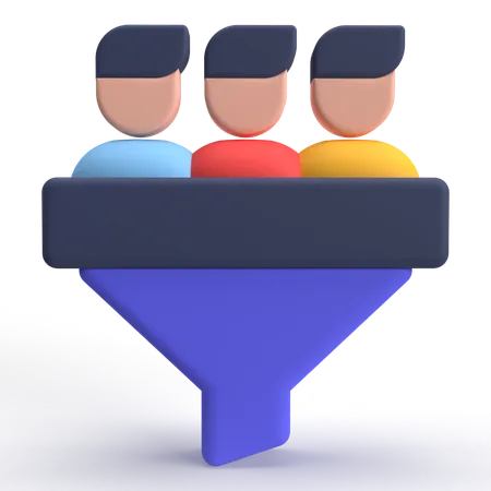 Embudo de usuario  3D Icon