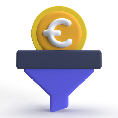 Embudo del euro  3D Icon