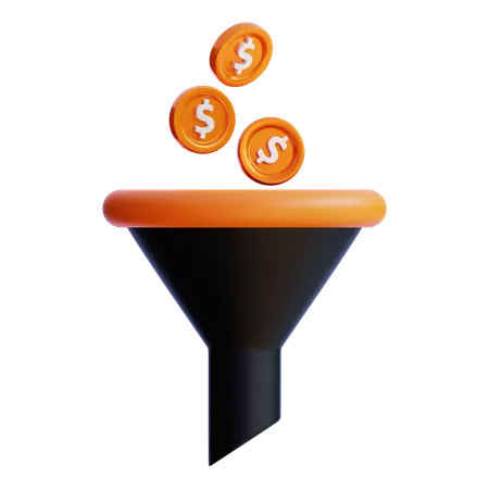 Embudo financiero  3D Icon