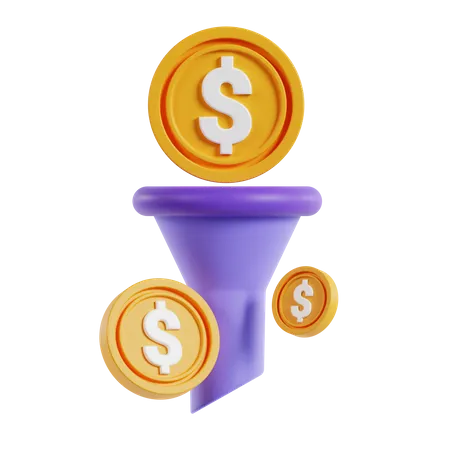 Embudo financiero  3D Icon
