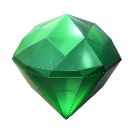 Emerald Gemstone  3D Icon