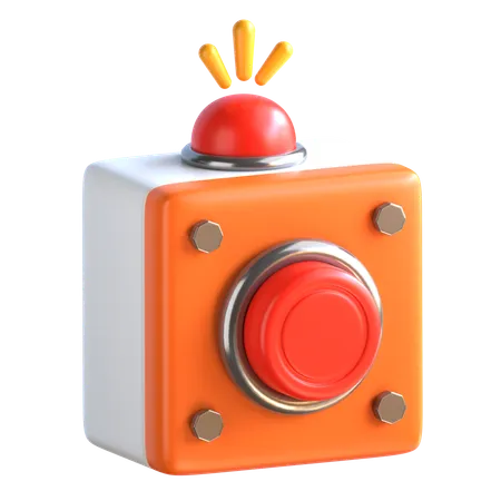 Emergency Button 3 D Rescue And Response Icon 3D Icon