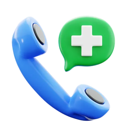Hospital Medical Clinic Telephone Costumer Care Service Call Doctor Specialist Symbol Hospital 3 D Icon Illustration Render Design 3D Icon