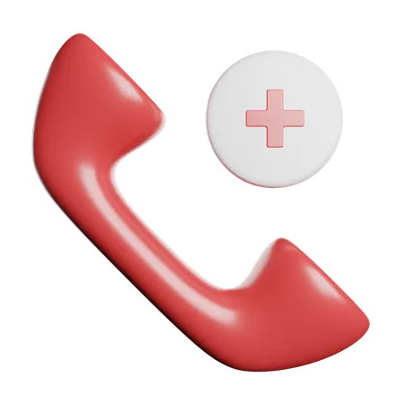 Emergency Call Phone 3D Icon