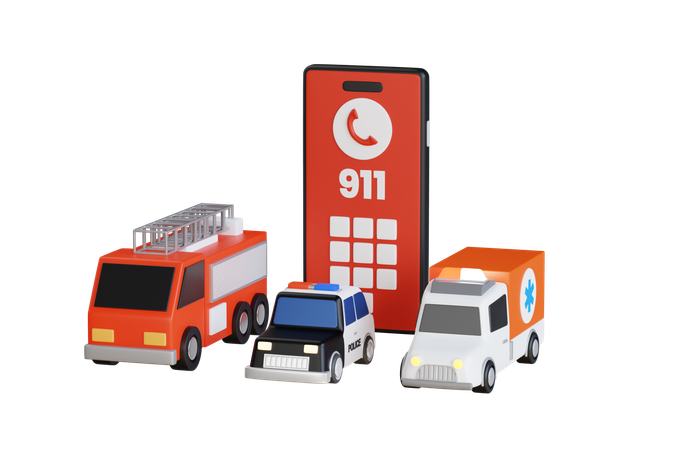 Emergency Call  3D Icon