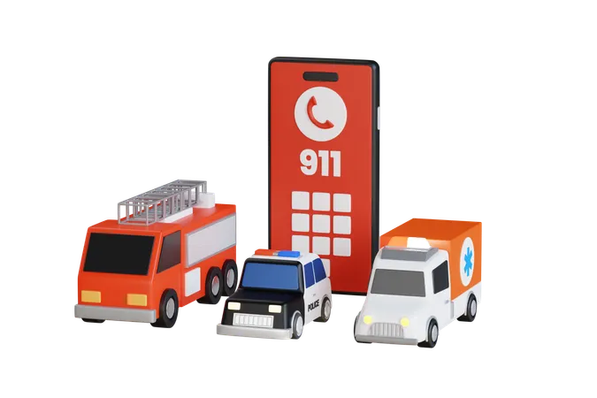 Emergency Call  3D Icon