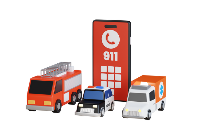 Emergency Call  3D Icon