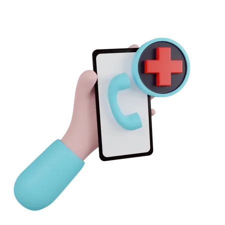 Emergency Call 3 D Illustration Contains PNG BLEND GLTF And OBJ Files 3D Icon