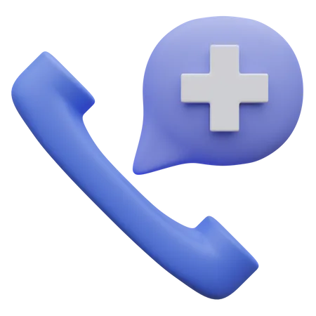 Phone Call To Hospital 3 D Icon Illustration 3D Icon