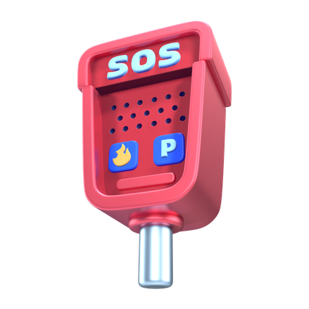 Emergency Call Box  3D Icon