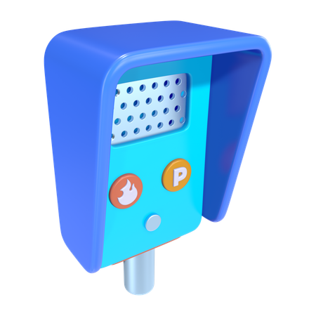 Emergency Call Box  3D Icon