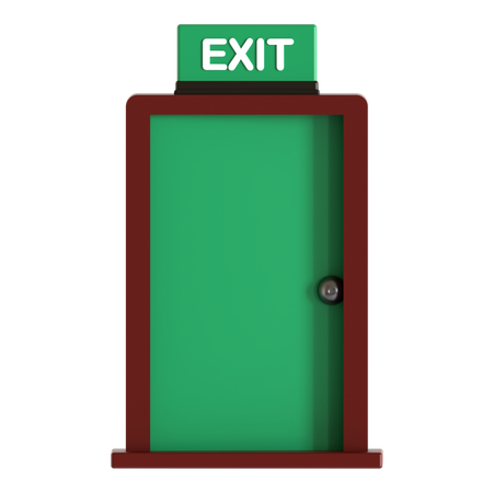 Emergency Exit  3D Icon