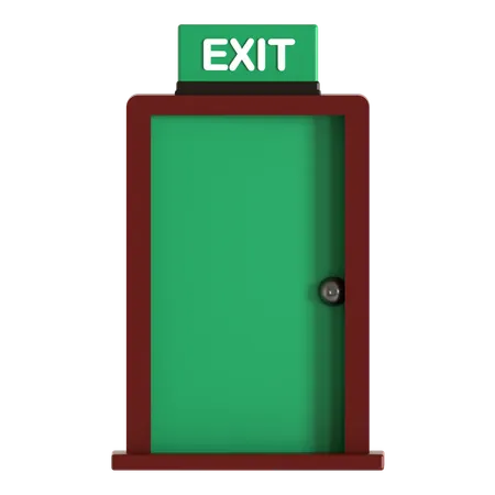 Emergency Exit  3D Icon