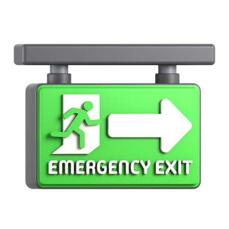 Emergency Exit  3D Icon