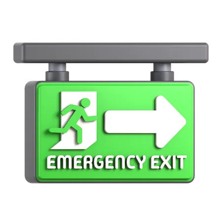 Emergency Exit  3D Icon