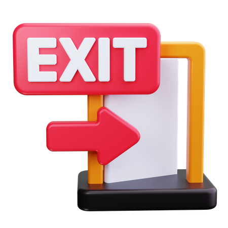 Emergency Exit  3D Icon