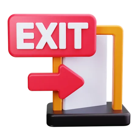 Emergency Exit  3D Icon