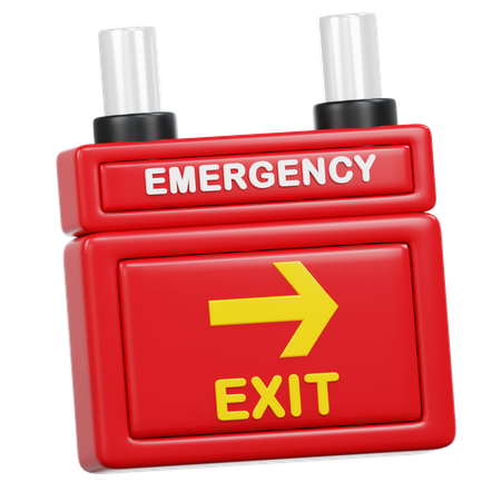 Emergency Exit  3D Icon