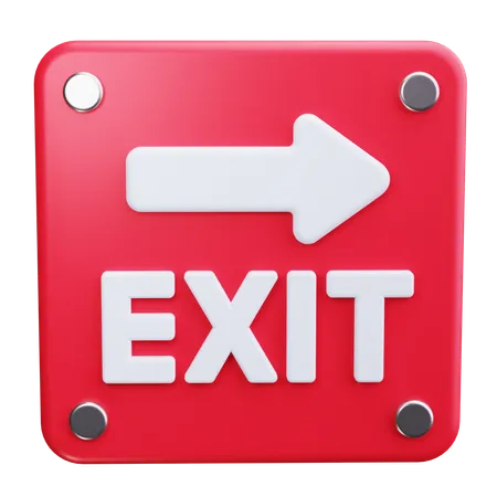 Emergency Exit  3D Icon