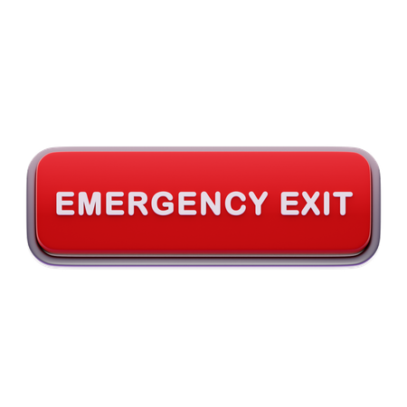 Emergency exit button  3D Icon