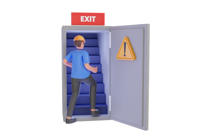 Emergency Exit Door  3D Icon