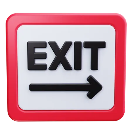 Emergency Exit Sign  3D Icon