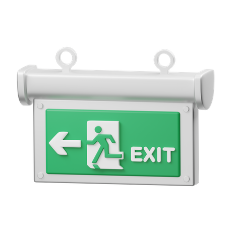 Emergency Exit Sign  3D Icon