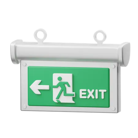 Emergency Exit Sign  3D Icon